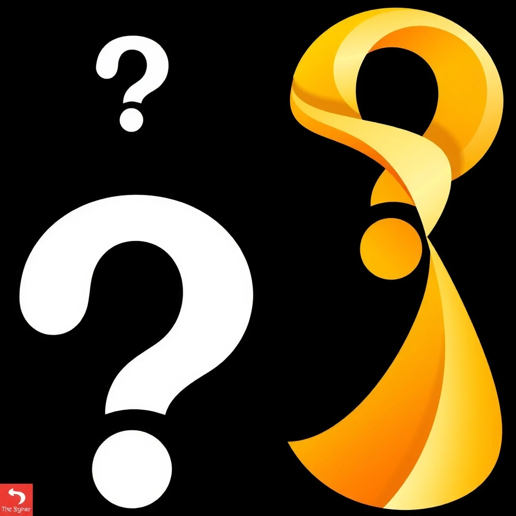 Icono de interrogación abstracto, diseño moderno y limpio