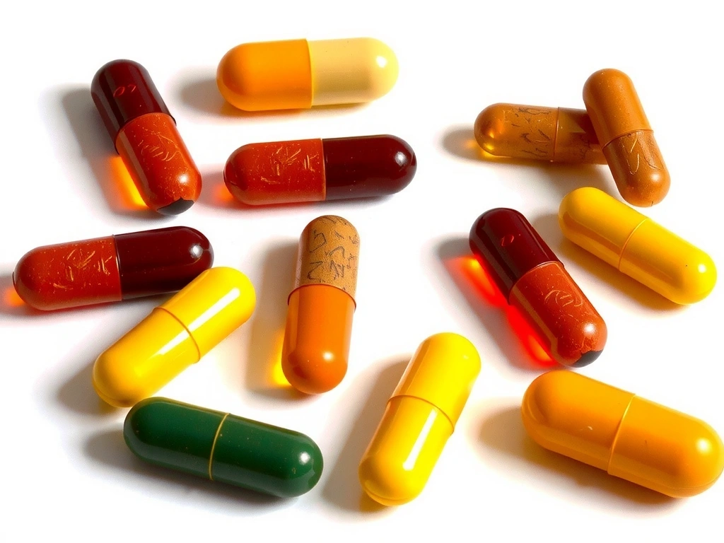 Variedad de suplementos vitamínicos y minerales en cápsulas.