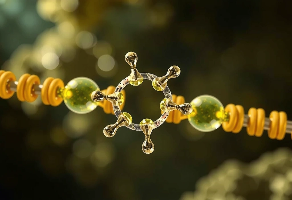 Vitamin E molecule protecting cell membrane